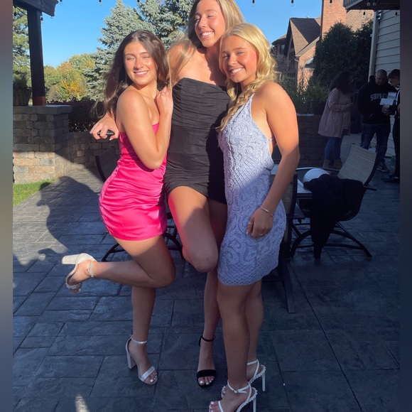 Meshki Dresses & Skirts - Selling this pink dress from meshki!! super cute and flattering